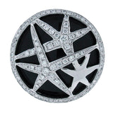 0.50ct 14k White Gold Diamond & Black Onyx Ring