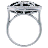 0.50ct 14k White Gold Diamond & Black Onyx Ring