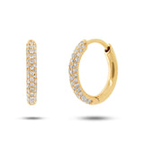 0.29ct 14k Yellow Gold Diamond Huggie Earring