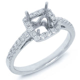 0.37ct 14k White Gold Diamond Semi-mount Ring