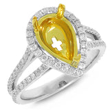 0.67ct 14k Two-tone Gold Diamond Semi-mount Ring