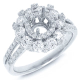 1.20ct 14k White Gold Diamond Semi-mount Ring