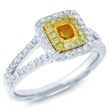 0.58ct 14k Two-tone Gold Diamond Semi-mount Ring