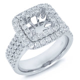 1.08ct 18k White Gold Diamond Semi-mount Ring
