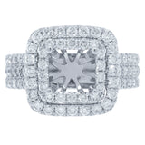 1.08ct 18k White Gold Diamond Semi-mount Ring