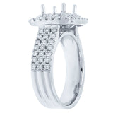 1.08ct 18k White Gold Diamond Semi-mount Ring