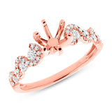0.54ct 14k Rose Gold Diamond Semi-mount Ring