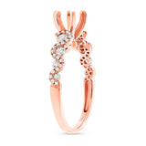 0.54ct 14k Rose Gold Diamond Semi-mount Ring