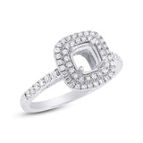 0.37ct 14k White Gold Diamond Semi-mount Ring