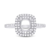 0.37ct 14k White Gold Diamond Semi-mount Ring
