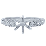 0.29ct-vs 18k White Gold Diamond Semi-mount Ring