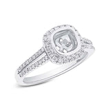 0.36ct 14k White Gold Diamond Semi-mount Ring
