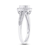 0.36ct 14k White Gold Diamond Semi-mount Ring