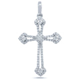 0.30ct 14k White Gold Diamond Cross Necklace