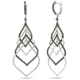 1.31ct 14k White Gold Champagne Diamond Earring