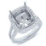 0.69ct 18k White Gold Diamond Semi-mount Ring