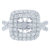 0.95ct 18k White Gold Diamond Semi-mount Ring