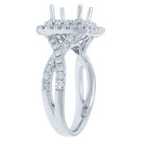 0.95ct 18k White Gold Diamond Semi-mount Ring