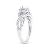 0.55ct 14k White Gold Diamond Semi-mount Ring