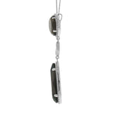 0.44ct Diamond & 11.83ct Smokey Topaz 14k White Gold Pendant