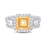 1.03ct 14k Two-tone Gold Diamond Semi-mount Ring