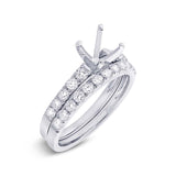 0.79ct 14k White Gold Diamond Semi-mount Ring 2-pc