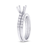 0.79ct 14k White Gold Diamond Semi-mount Ring 2-pc