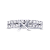 0.79ct 14k White Gold Diamond Semi-mount Ring 2-pc
