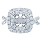 0.92ct 18k White Gold Diamond Semi-mount Ring
