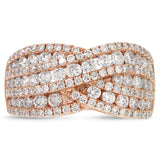 1.90ct 14k Rose Gold Diamond Lady's Ring