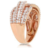 1.90ct 14k Rose Gold Diamond Lady's Ring