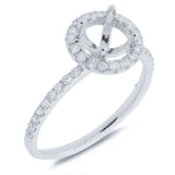 0.36ct 18k White Gold Diamond Semi-mount Ring