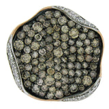 2.13ct 14k Rose Gold White & Champagne Diamond Ring
