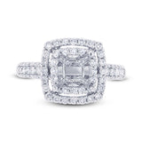 1.06ct 18k White Gold Diamond Semi-mount Ring