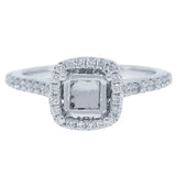 0.44ct 18k White Gold Diamond Semi-mount Ring