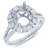 0.92ct 14k White Gold Diamond Semi-mount Ring