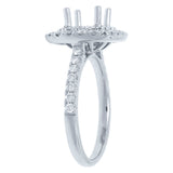0.73ct 18k White Gold Diamond Semi-mount Ring
