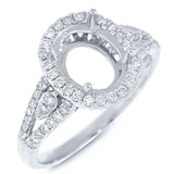 0.48ct 18k White Gold Diamond Semi-mount Ring