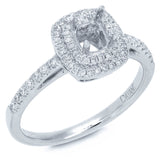 0.28ct 14k White Gold Diamond Semi-mount Ring