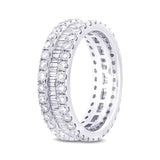 2.17ct 18k White Gold Diamond Eternity Band Size 6.5