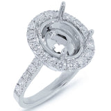 0.87ct 18k White Gold Diamond Semi-mount Ring