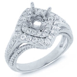 0.60ct 14k White Gold Diamond Semi-mount Ring