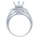 0.60ct 14k White Gold Diamond Semi-mount Ring