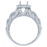 0.54ct 14k White Gold Diamond Semi-mount Ring