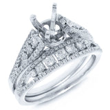 0.54ct 14k White Gold Diamond Semi-mount Ring 2-pc