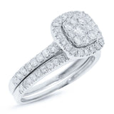 0.79ct 14k White Gold Diamond Wedding Set