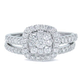 0.79ct 14k White Gold Diamond Wedding Set