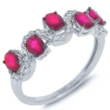 0.20ct Diamond & 1.28ct Ruby 14k White Gold Ring