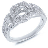 0.70ct 18k White Gold Diamond Semi-mount Ring