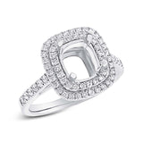 0.56ct 14k White Gold Diamond Semi-mount Ring